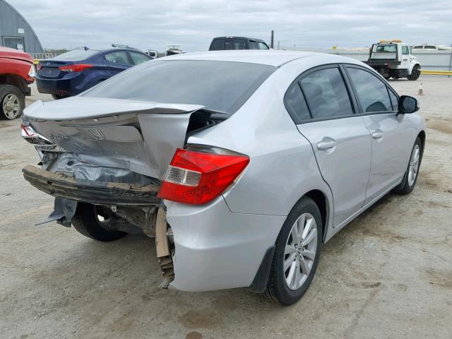 2HGFB2F91CH510879 - 2012 HONDA CIVIC EXL SILVER photo 4