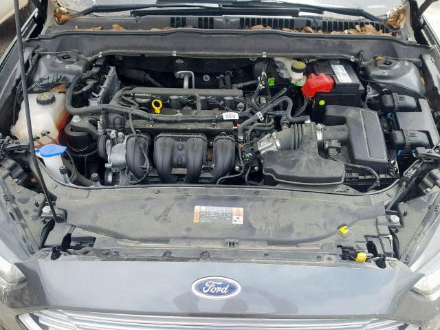 1FA6P0G74F5130910 - 2015 FORD FUSION S GRAY photo 7