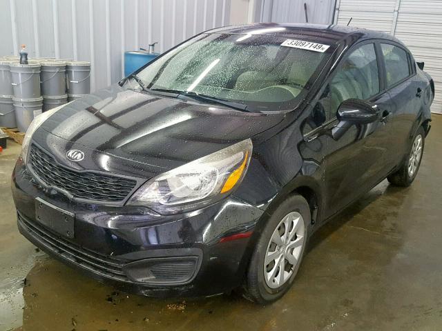 KNADM4A3XD6212250 - 2013 KIA RIO LX BLACK photo 2