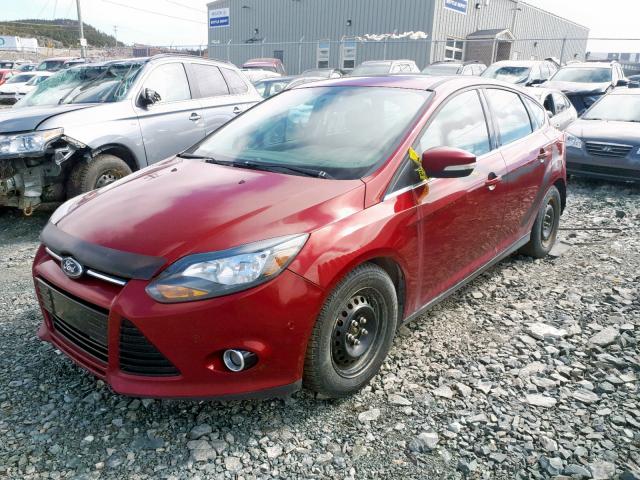 1FADP3N25DL101375 - 2013 FORD FOCUS TITA RED photo 2