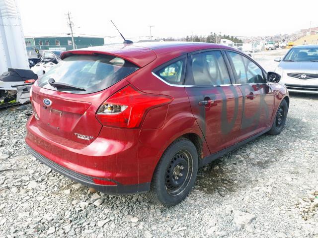 1FADP3N25DL101375 - 2013 FORD FOCUS TITA RED photo 4