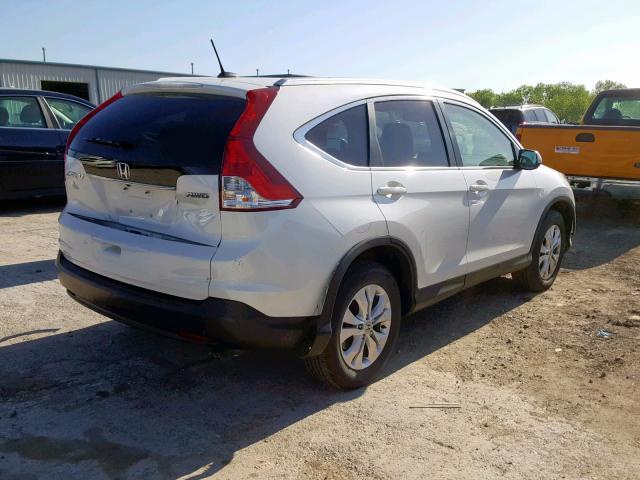 5J6RM4H76EL035954 - 2014 HONDA CR-V EXL WHITE photo 4