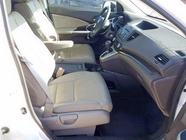 5J6RM4H76EL035954 - 2014 HONDA CR-V EXL WHITE photo 5