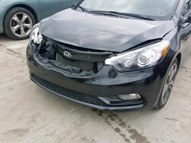 KNAFX4A8XG5515633 - 2016 KIA FORTE EX BLACK photo 9