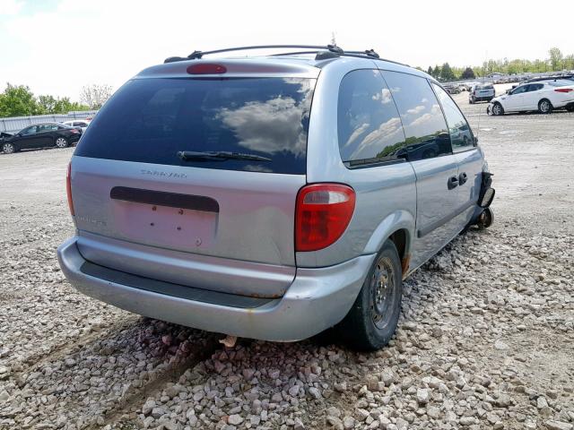 1D4GP25R65B398889 - 2005 DODGE CARAVAN SE BLUE photo 4