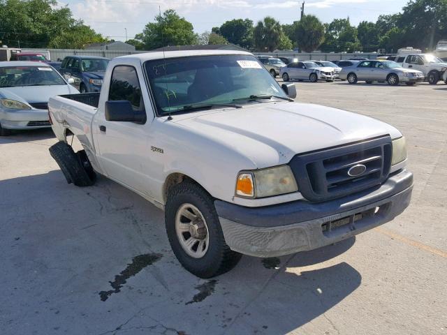 1FTYR10D45PA99132 - 2005 FORD RANGER WHITE photo 1