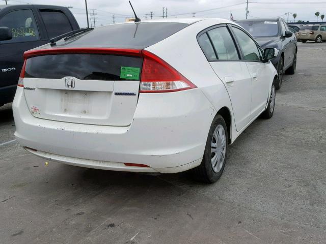 JHMZE2H52BS008448 - 2011 HONDA INSIGHT LX WHITE photo 4