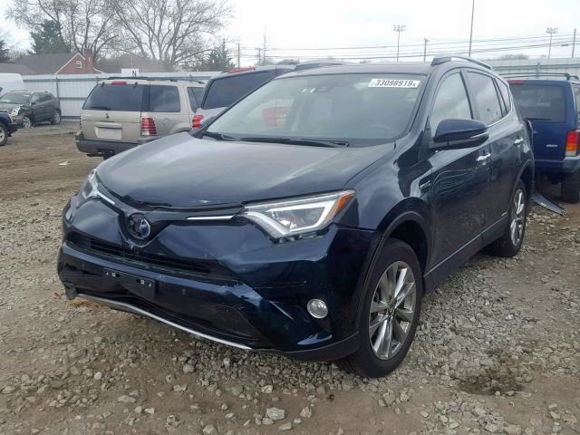 JTMDJREV0HD064180 - 2017 TOYOTA RAV4 HV LI BLUE photo 2