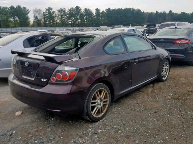 JTKDE167480229976 - 2008 TOYOTA SCION TC იასამნისფერი ფოტო 4