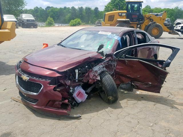 1G11C5SL2FF354360 - 2015 CHEVROLET MALIBU 1LT RED photo 2