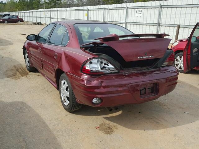 1G2NE52F92C172698 - 2002 PONTIAC GRAND AM S BURGUNDY photo 3