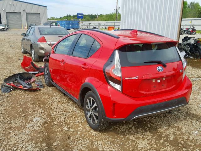 JTDKDTB36J1604234 - 2018 TOYOTA PRIUS C RED photo 3