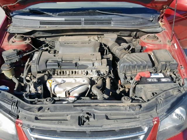 KMAFE222X95661571 - 2009 KIA SPECTRA RED photo 7