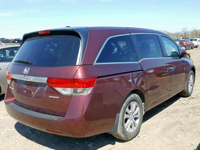 5FNRL5H37GB025208 - 2016 HONDA ODYSSEY SE MAROON photo 4