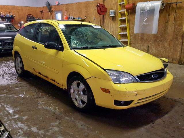 3FAFP31N05R154089 - 2005 FORD FOCUS ZX3 YELLOW photo 1