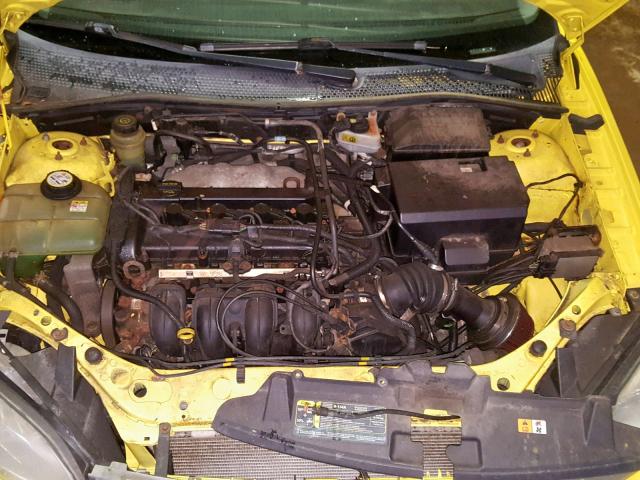 3FAFP31N05R154089 - 2005 FORD FOCUS ZX3 YELLOW photo 7