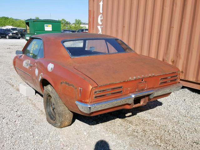 0000223378U153526 - 1968 PONTIAC FIREBIRD ORANGE photo 3