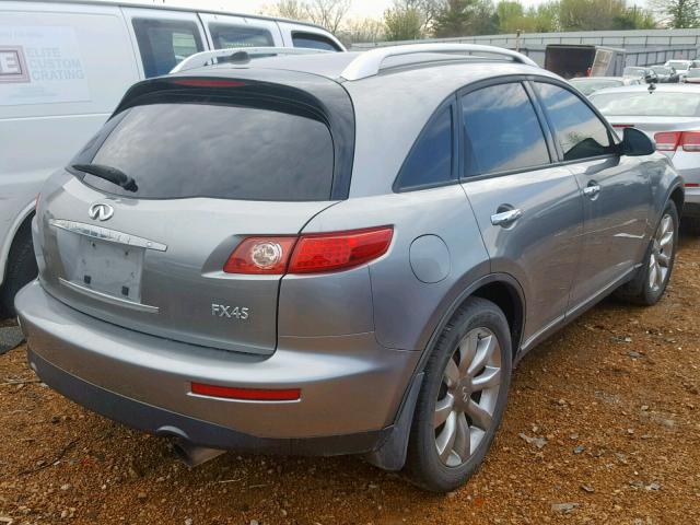 JNRBS08W24X401400 - 2004 INFINITI FX45 GRAY photo 4