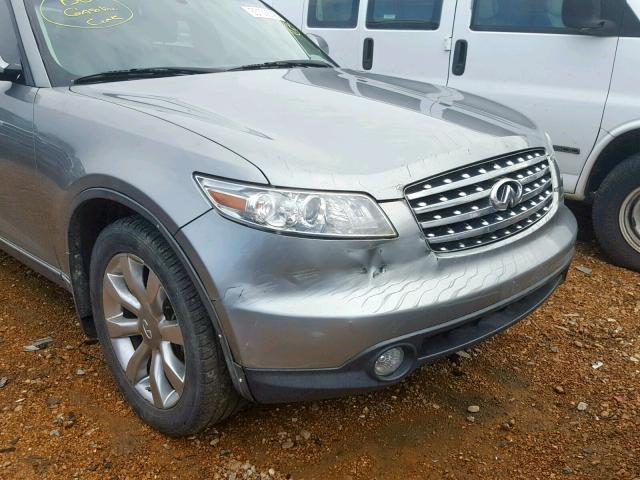 JNRBS08W24X401400 - 2004 INFINITI FX45 GRAY photo 9