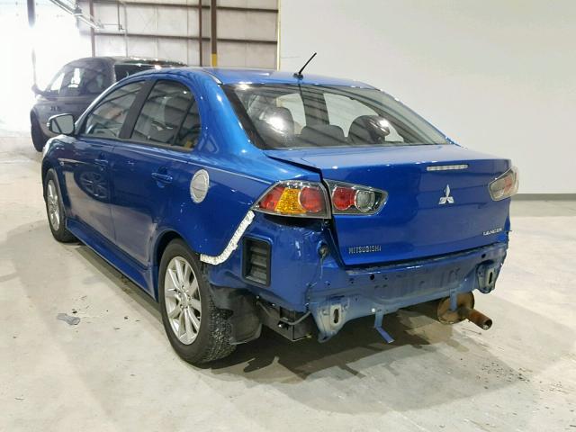 JA32U2FU9FU008407 - 2015 MITSUBISHI LANCER ES BLUE photo 3