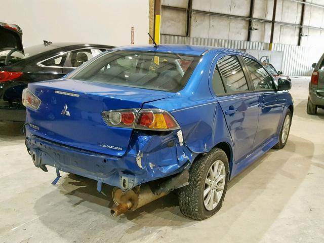 JA32U2FU9FU008407 - 2015 MITSUBISHI LANCER ES BLUE photo 4