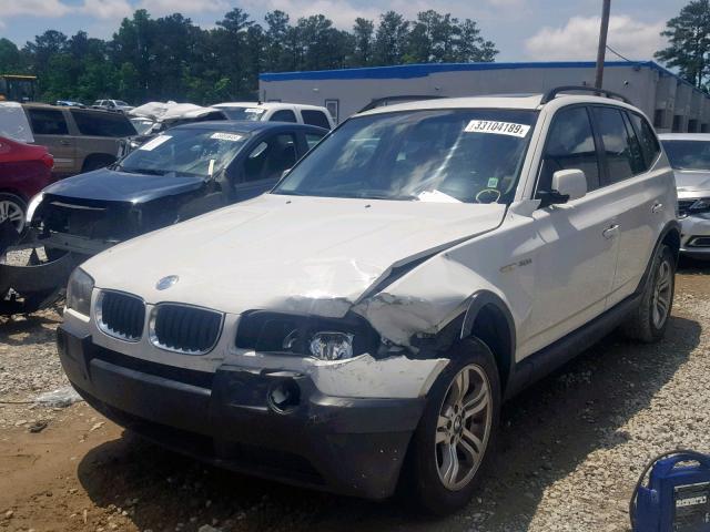 WBXPA93445WD23184 - 2005 BMW X3 3.0I WHITE photo 2