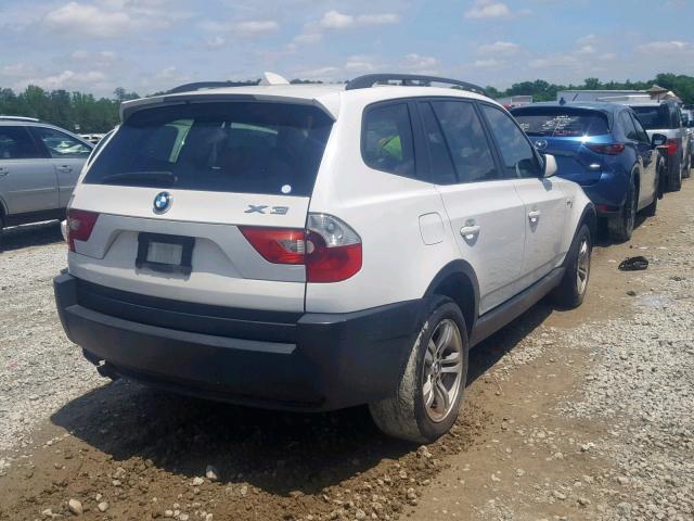 WBXPA93445WD23184 - 2005 BMW X3 3.0I WHITE photo 4