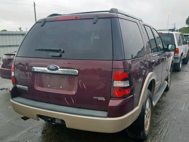 1FMEU64E26UB26392 - 2006 FORD EXPLORER E MAROON photo 4