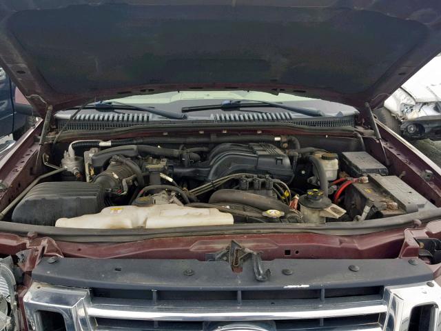 1FMEU64E26UB26392 - 2006 FORD EXPLORER E MAROON photo 7