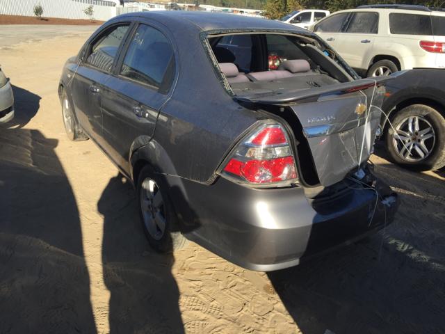 KL1TD56638B061179 - 2008 CHEVROLET AVEO BASE ნაცრისფერი ფოტო 3