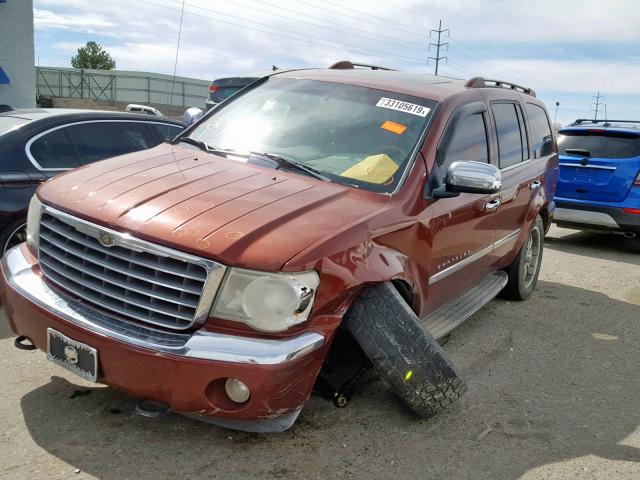 1A8HW58227F556332 - 2007 CHRYSLER ASPEN LIMI MAROON photo 2