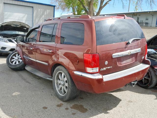 1A8HW58227F556332 - 2007 CHRYSLER ASPEN LIMI MAROON photo 3