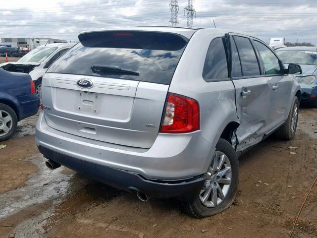 2FMDK3JC9CBA90222 - 2012 FORD EDGE SEL CHARCOAL photo 4