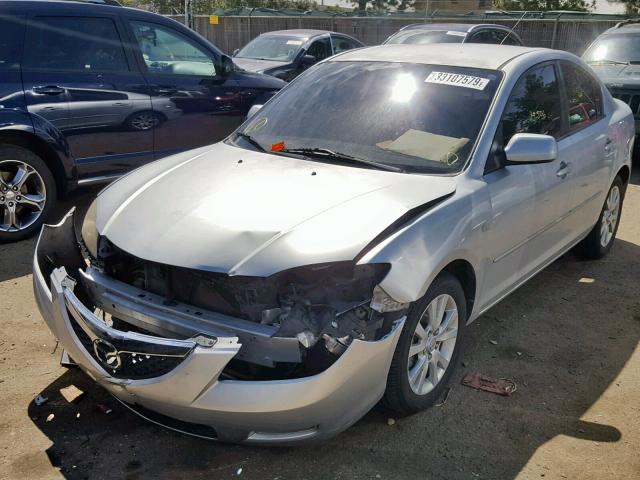 JM1BK12G981855384 - 2008 MAZDA 3 I SILVER photo 2