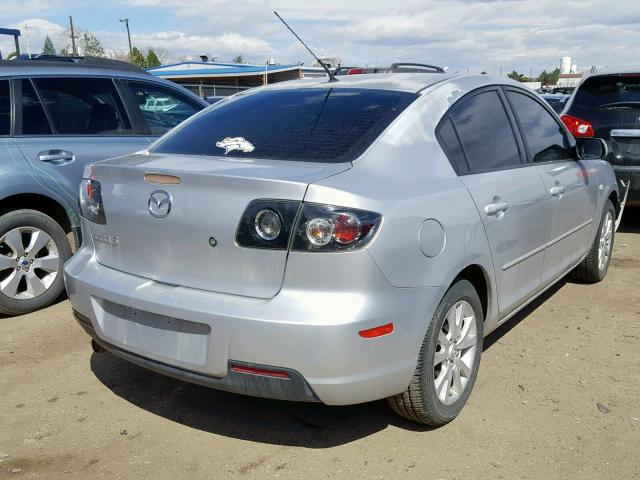 JM1BK12G981855384 - 2008 MAZDA 3 I SILVER photo 4