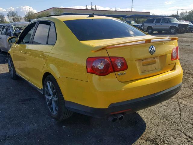 3VWWJ71K37M171670 - 2007 VOLKSWAGEN JETTA GLI YELLOW photo 3