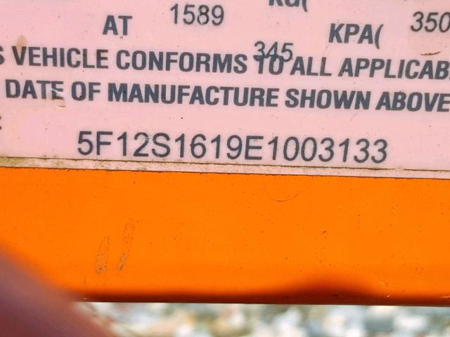 5F12S1619E1003133 - 2014 OTHER ROAD SIGN ORANGE photo 10