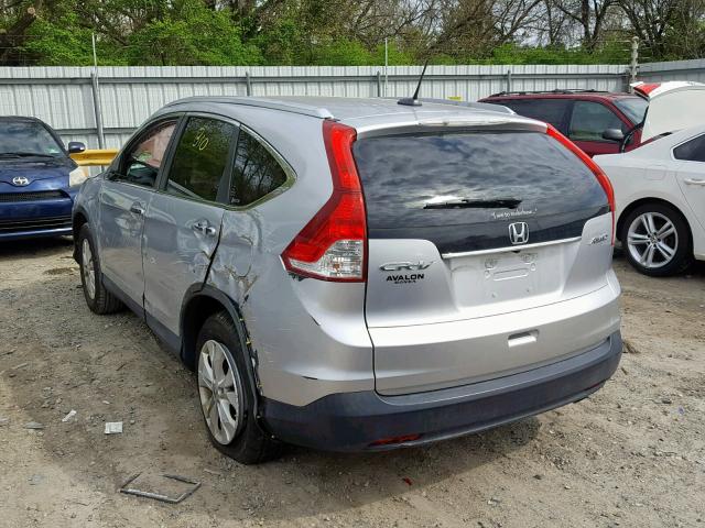 2HKRM4H73CH602175 - 2012 HONDA CR-V EXL SILVER photo 3