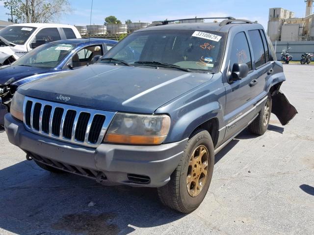 1J4GW48S81C656502 - 2001 JEEP GRAND CHER BLUE photo 2