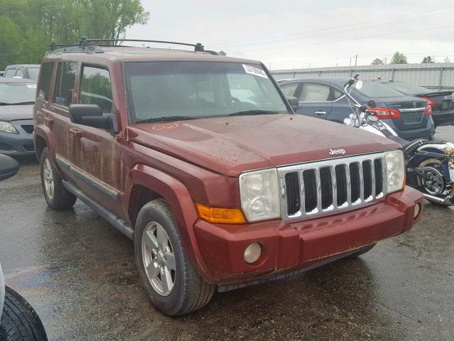 1J8HG48K67C573725 - 2007 JEEP COMMANDER BURGUNDY photo 1