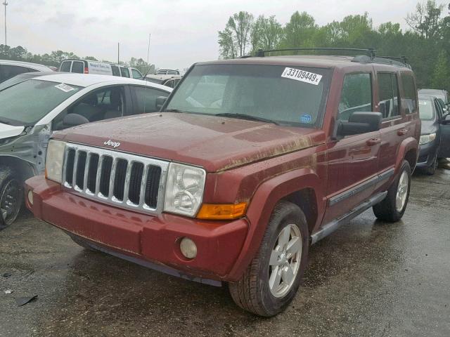 1J8HG48K67C573725 - 2007 JEEP COMMANDER BURGUNDY photo 2