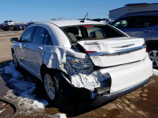 1C3CCBAB1CN148119 - 2012 CHRYSLER 200 LX WHITE photo 3