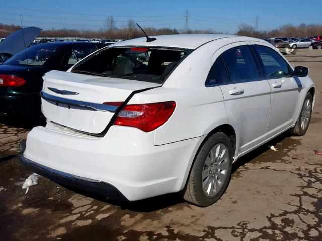 1C3CCBAB1CN148119 - 2012 CHRYSLER 200 LX WHITE photo 4