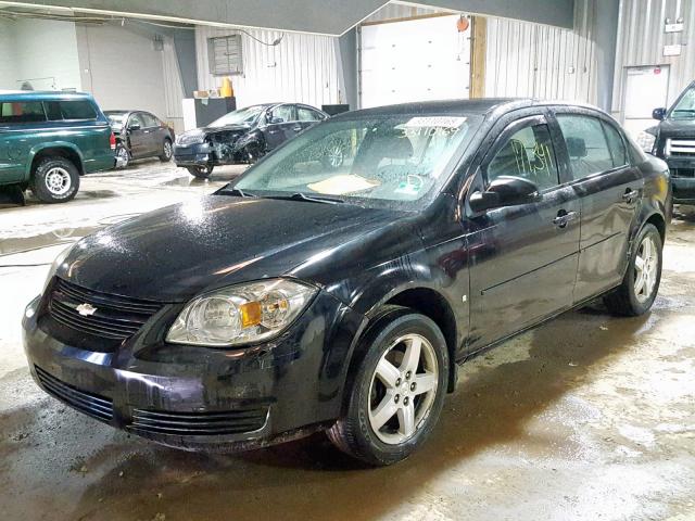 1G1AT58H997287547 - 2009 CHEVROLET COBALT LT BLACK photo 2