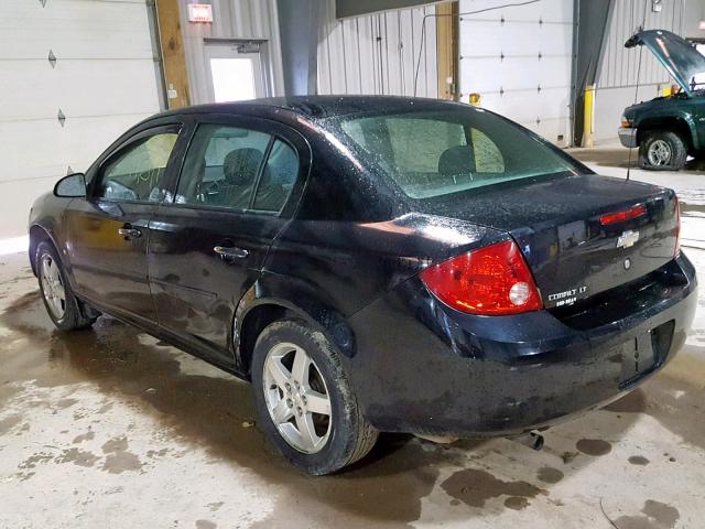 1G1AT58H997287547 - 2009 CHEVROLET COBALT LT BLACK photo 3