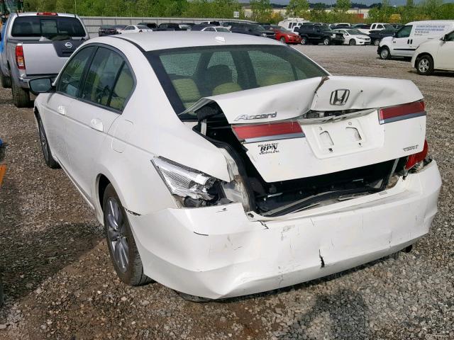 1HGCP2F85CA110186 - 2012 HONDA ACCORD EXL WHITE photo 3