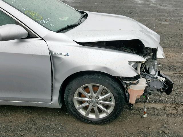 4T1BB3EKXBU132544 - 2011 TOYOTA CAMRY HYBR SILVER photo 9