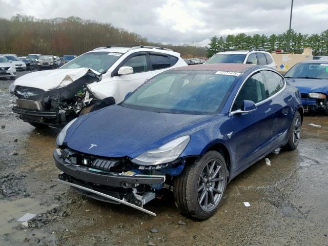 5YJ3E1EA8JF005603 - 2018 TESLA MODEL 3 BLUE photo 2