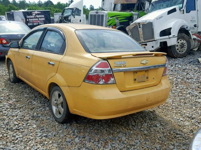 KL1TG56618B172918 - 2008 CHEVROLET AVEO LT YELLOW photo 3