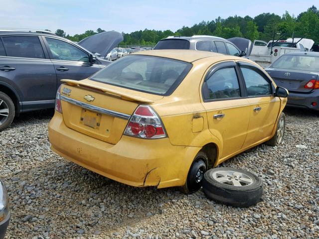 KL1TG56618B172918 - 2008 CHEVROLET AVEO LT YELLOW photo 4